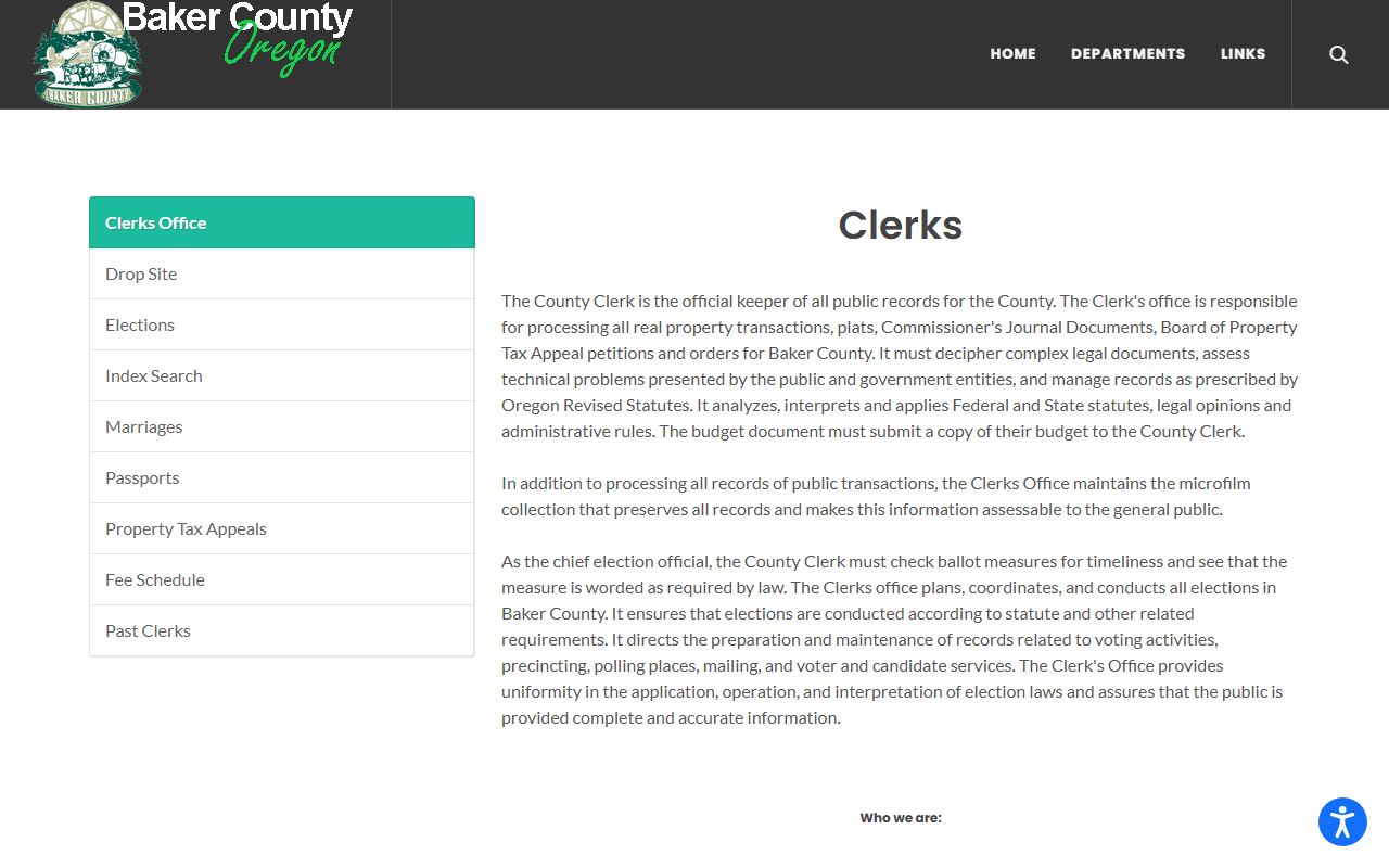Baker County clerk records and marriage license information