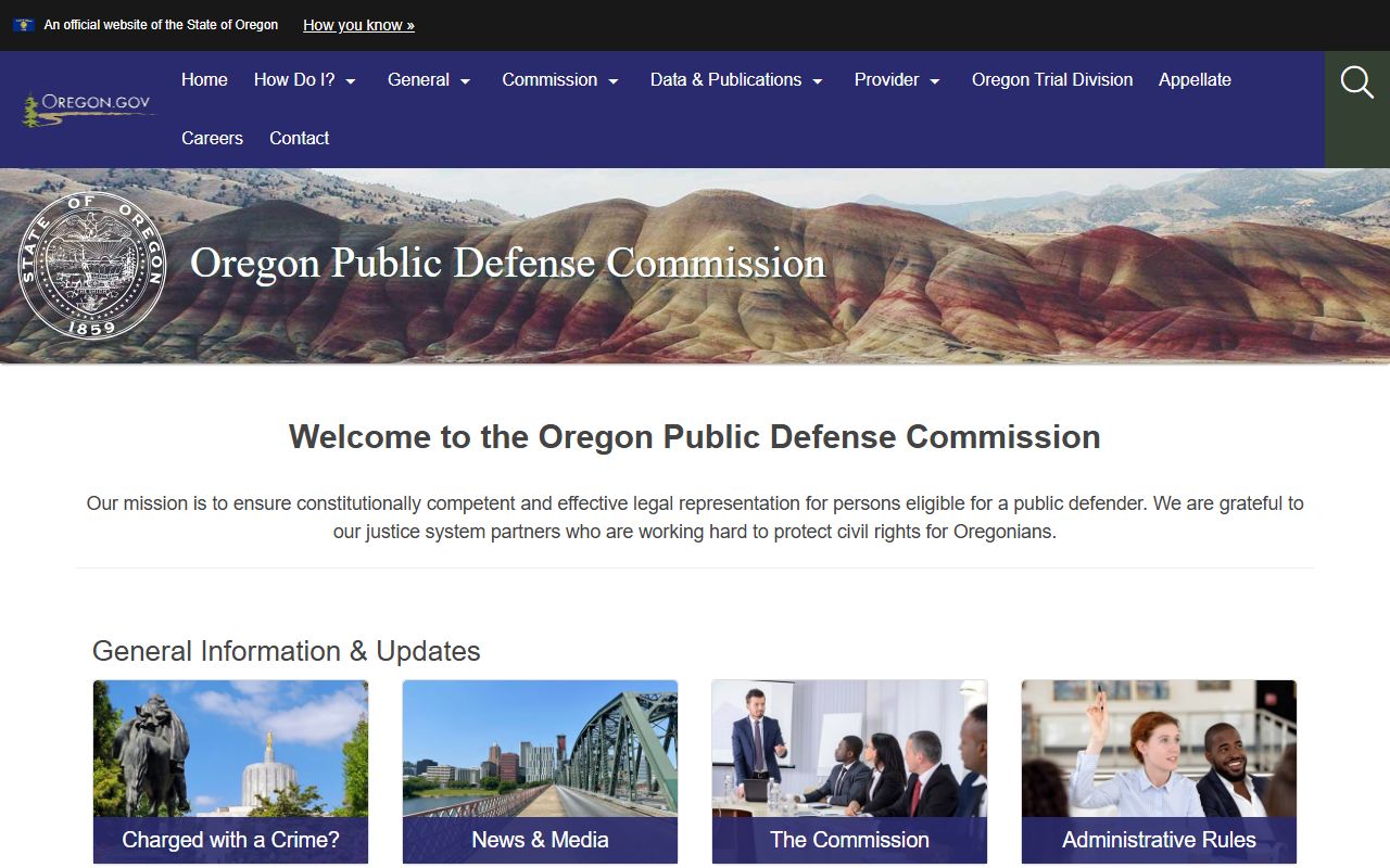 Baker County criminal court records Oregon Public Defense Commission