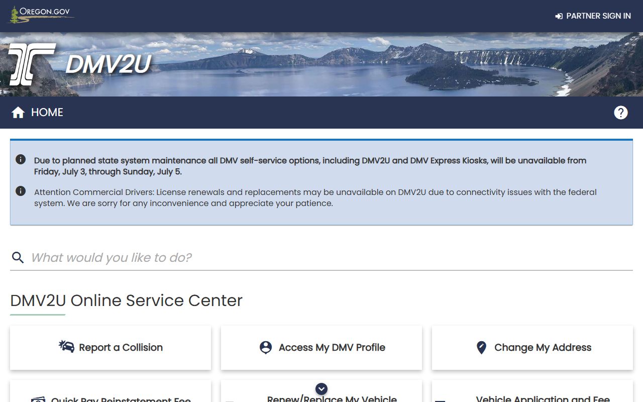 Baker County traffic court records and Oregon DMV2U access