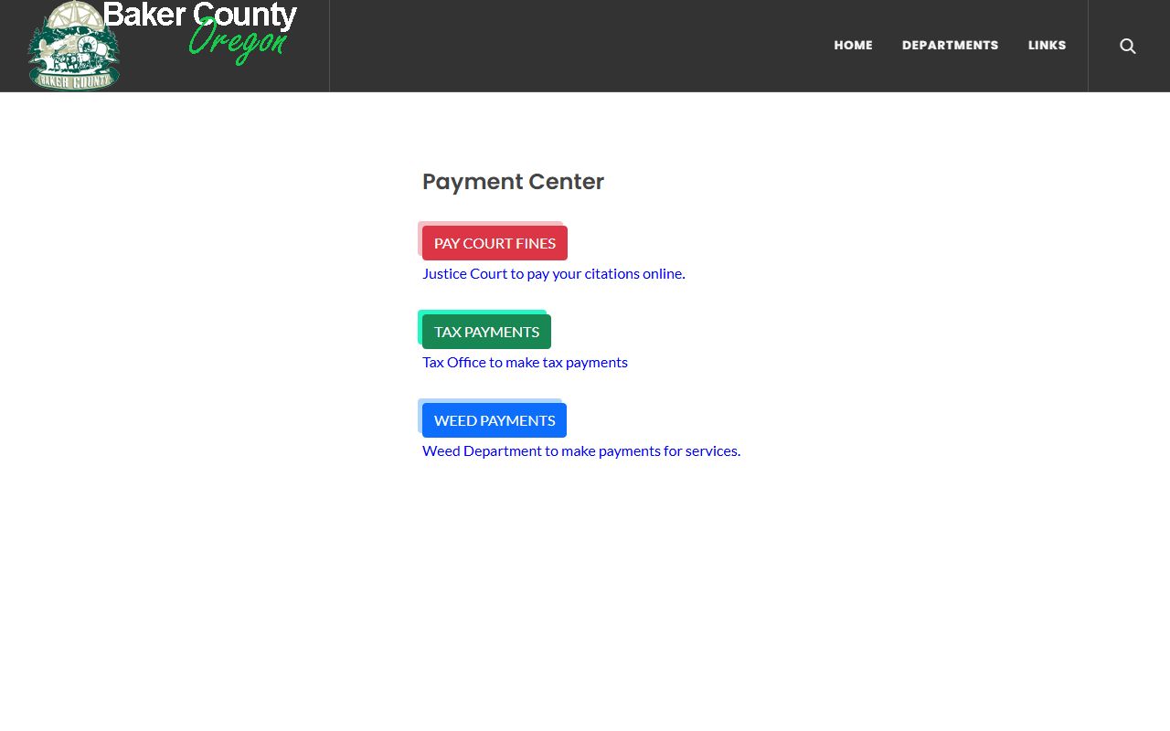 Baker County warrant search payment and Justice Court access