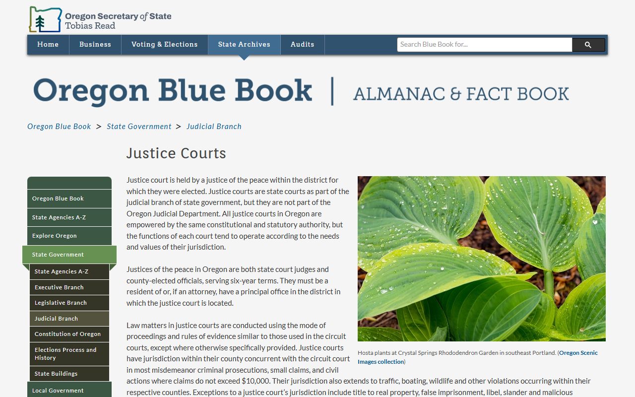 Baker County warrant records through Oregon justice court jurisdiction